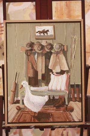 ‘Fire on, wine poured and Agatha’s wandered in’